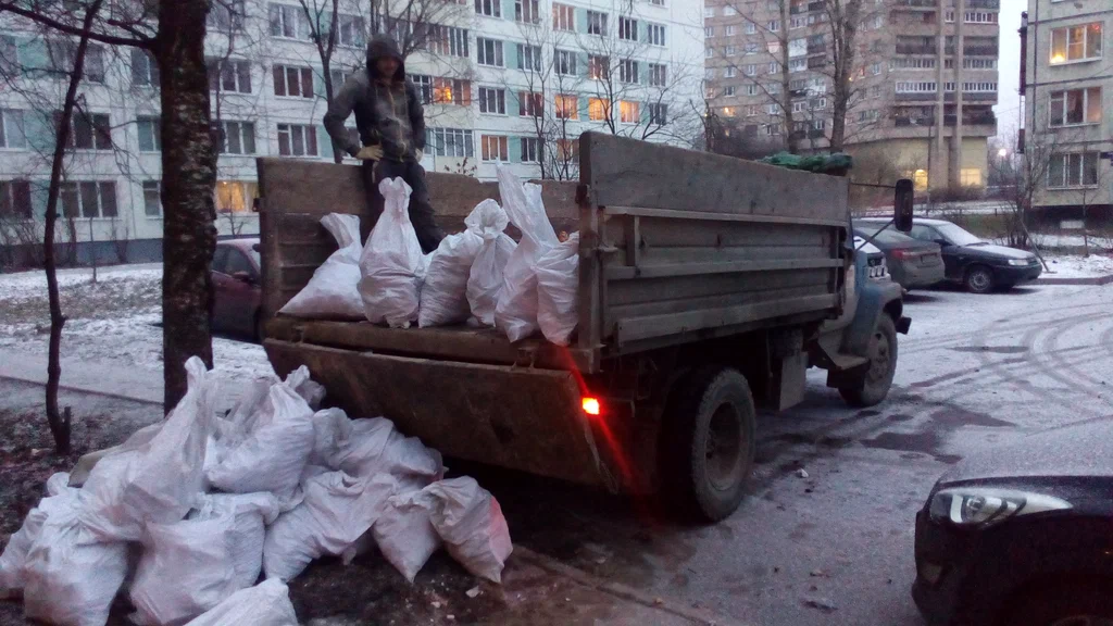 Вывоз мусора в мешках в Химках в октябре